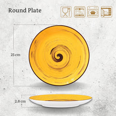 Wilmax SPIRAL Runder Teller 25 cm gelb kratzfest WL-669414/A2
