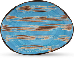 Wilmax Stone-Shape Teller Blau 33 x 24,5 cm – Organische Form – WL-668642/A