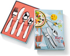 Wilmax Kinderbesteck-Set 4-teilig aus Edelstahl WL-999901/4G