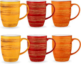 Wilmax Spiral Becher 6er Set aus Porzellan 460 ml – WL-669237-337-437/A2