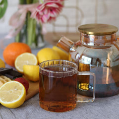 Wilmax Thermoglas-Teekanne 1600 ml mit PVD-Beschichtung WL-888811003/A