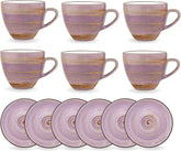 Wilmax SPIRAL Tassen mit Untertassen – 6er-Set – 300 ml – WL-669736/AB6