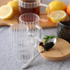 Wilmax Thermoglas Tasse mit Rillen, 250 ml – WL-888615/A