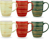 Wilmax Spiral Tassen 6er Set aus Porzellan 460 ml – WL-669137-237-537/A2