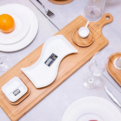 Wilmax Servierbrett mit Griff, 66 x 20 cm, Bambus, WL-771136/A