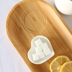 Wilmax Servierset 2x Bambus-Teller & Porzellanbecher WL-771119/2A-WL-993018/2A