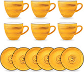 Wilmax Kaffeetassen & Untertassen 6er Set 75 ml Farbig WL-669433/AB6