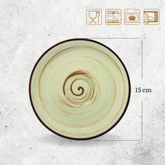 Wilmax Porzellan Untertasse, 15 cm, Spiral Pistachio Kollektion, WL-669136/B