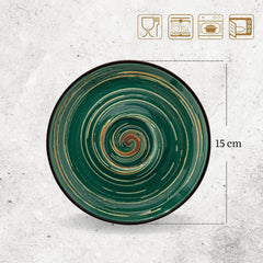 Wilmax Porzellan Untertasse, 15 cm, Spiral Green Kollektion, WL-669536/B