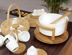 Wilmax Schalenst�nder aus Bambus, Servierst�nder 27x11.5 cm WL-771107/A