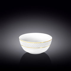 Wilmax Porzellanschale mit Goldrand 12 cm Weiß WL-880102366/A