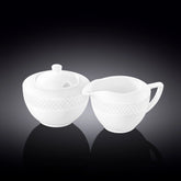 Wilmax Zucker & Sahne Set 2-teilig Weiß Porzellan WL-880112/2C