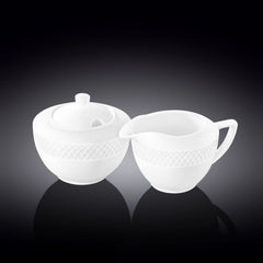 Wilmax Zucker & Sahne Set 2-teilig Weiß Porzellan WL-880112/2C