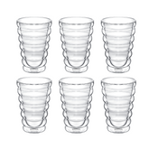 Wilmax Glas mit Doppelwand, 300 ml, 6er Set, WL-888417/A6