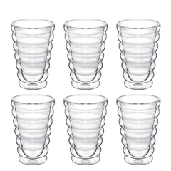 Wilmax Glas mit Doppelwand, 400 ml, 6er Set, WL-888418/A6
