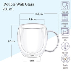 Wilmax doppelwandige Tasse, 200 ml, WL-888745/A