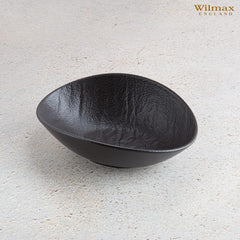 Wilmax Oval Bowl aus Porzellan, 30 x 19,5 x 7 cm, schwarz, WL-661121/A