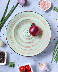 Wilmax Porzellan-Tiefer Teller 25.5 cm, Pistazie, 350 ml WL-669127/A2