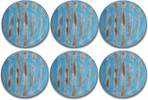 Wilmax Dessertteller Set 6-teilig, 18 cm, blau, ColorBoom Kollektion WL-668611/A6
