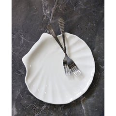 Wilmax Muschelschale 25,5 cm aus Porzellan, organische Form WL-992014/A