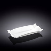 Wilmax Servierplatte 25 x 12 cm aus Porzellan, Weiß WL-992582/A