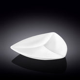 Wilmax geteilte dreieckige Schale, Porzellan, 24 cm, WL-992585/A