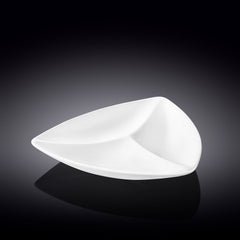 Wilmax geteilte dreieckige Schale, Porzellan, 24 cm, WL-992585/A