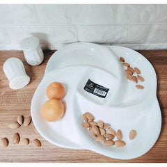 Wilmax Servierplatte 30 cm aus Porzellan, teilbar, spülmaschinenfest WL-992597/A