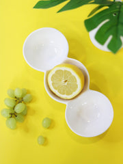 Wilmax Geteilter Teller Weiß 26 cm – Hochwertiges Porzellan – WL-992601/A