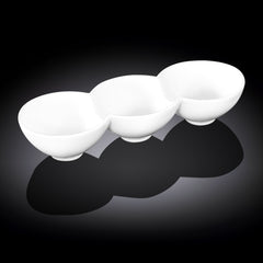 Wilmax Geteilter Teller Weiß 26 cm – Hochwertiges Porzellan – WL-992601/A