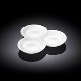 Wilmax Geteilter Teller Weiß 18 cm – für Snacks & Beilagen – WL-992614/A