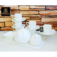 Wilmax Tee Tassen & Untertassen Set 6-teilig 200 ml Porzellan WL-993003/6C