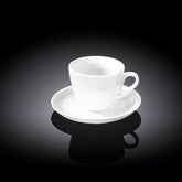 Wilmax Kaffeetasse mit Untertasse 75 ml – Klassisches Design – WL-993173/AB