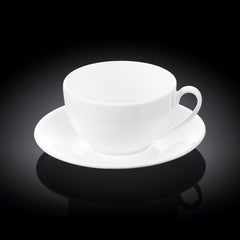 Wilmax Teetasse mit Untertasse – 400 ml – Hochwertiges Porzellan – WL-993191/AB
