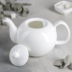 Wilmax Porzellan-Teekanne Weiß, 1,1 l – WL-994016/A