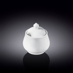 Wilmax Zuckerschüssel – 340 ml – Weißes Porzellan – Klassisches Design – WL-995019/1C