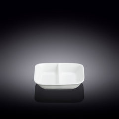 Wilmax Sojaschale 8,5 x 8,5 cm aus Porzellan, quadratisch – WL-996050/A