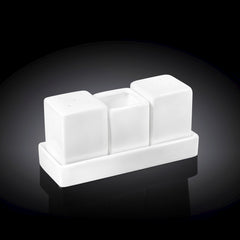 Wilmax Salz- und Pfefferstreuer Set aus Porzellan, weiß – WL-996118/SP