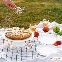 Wilmax Kuchenständer 30 cm aus Porzellan, elegantes Design – WL-996130/A