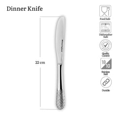 Wilmax Dinner Knife Set 22 cm Edelstahl, 6-teilig in Geschenkbox – WL-999200/6C