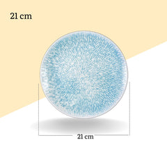 Wilmax Flacher Coupe-Teller, 21 cm, Coral Blue WL-671603/A