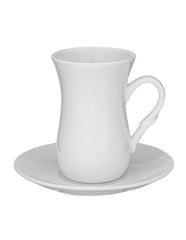 Wilmax Teetassen & Untertassen Set, 6er Set, Porzellan, WL-993087/6C