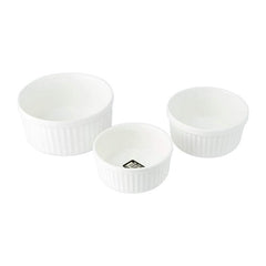 Wilmax Ramekin Set – 3-teilig – Backofenfeste Schalen – Weiß – WL-996122/3C