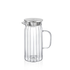 Wilmax Glaskrug mit Edelstahldeckel 1000 ml WL-888219/A