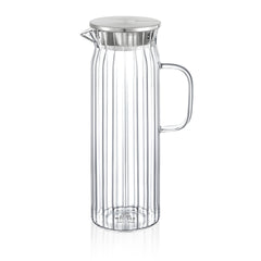 Wilmax Glaskaraffe mit Edelstahl-Deckel, 1500 ml, WL-888220/A