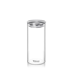 Wilmax Aufbewahrungsglas Borosilikatglas 1500 ml mit Edelstahldeckel WL-888517/A