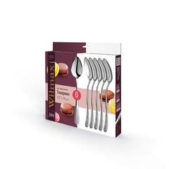 Wilmax Kaffee- und Teelöffel 14 cm Edelstahl, Set mit 6 Stück – WL-999203/6C