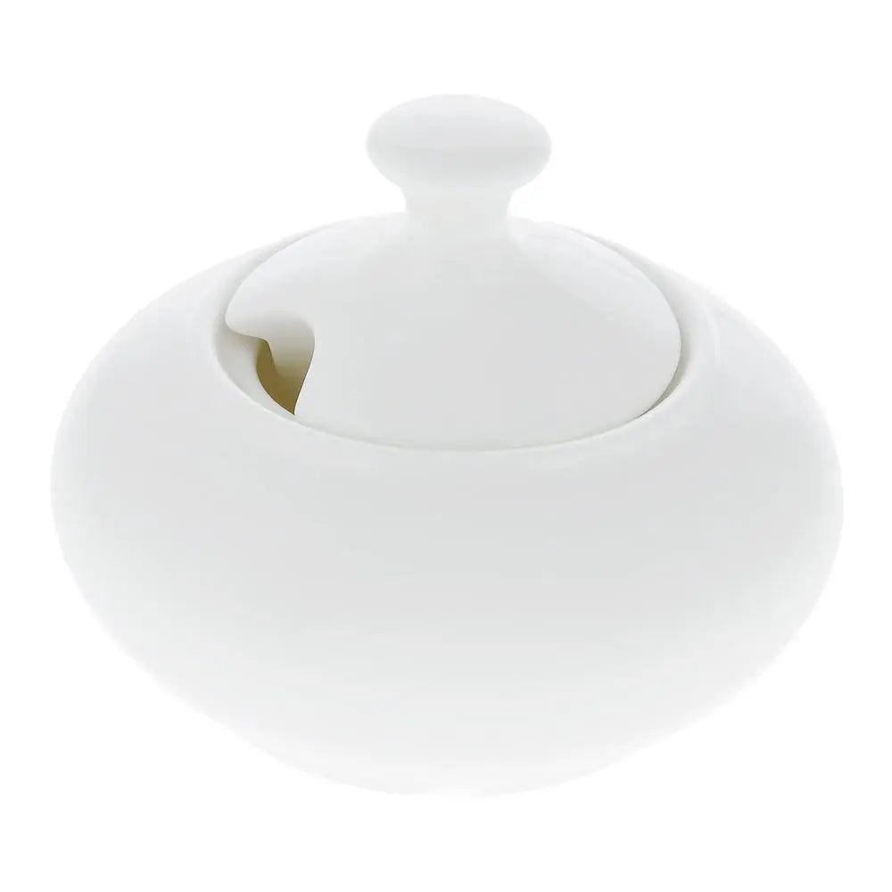 Wilmax Zuckerdose mit Deckel 550 ml Weiß Porzellan WL-995030/A