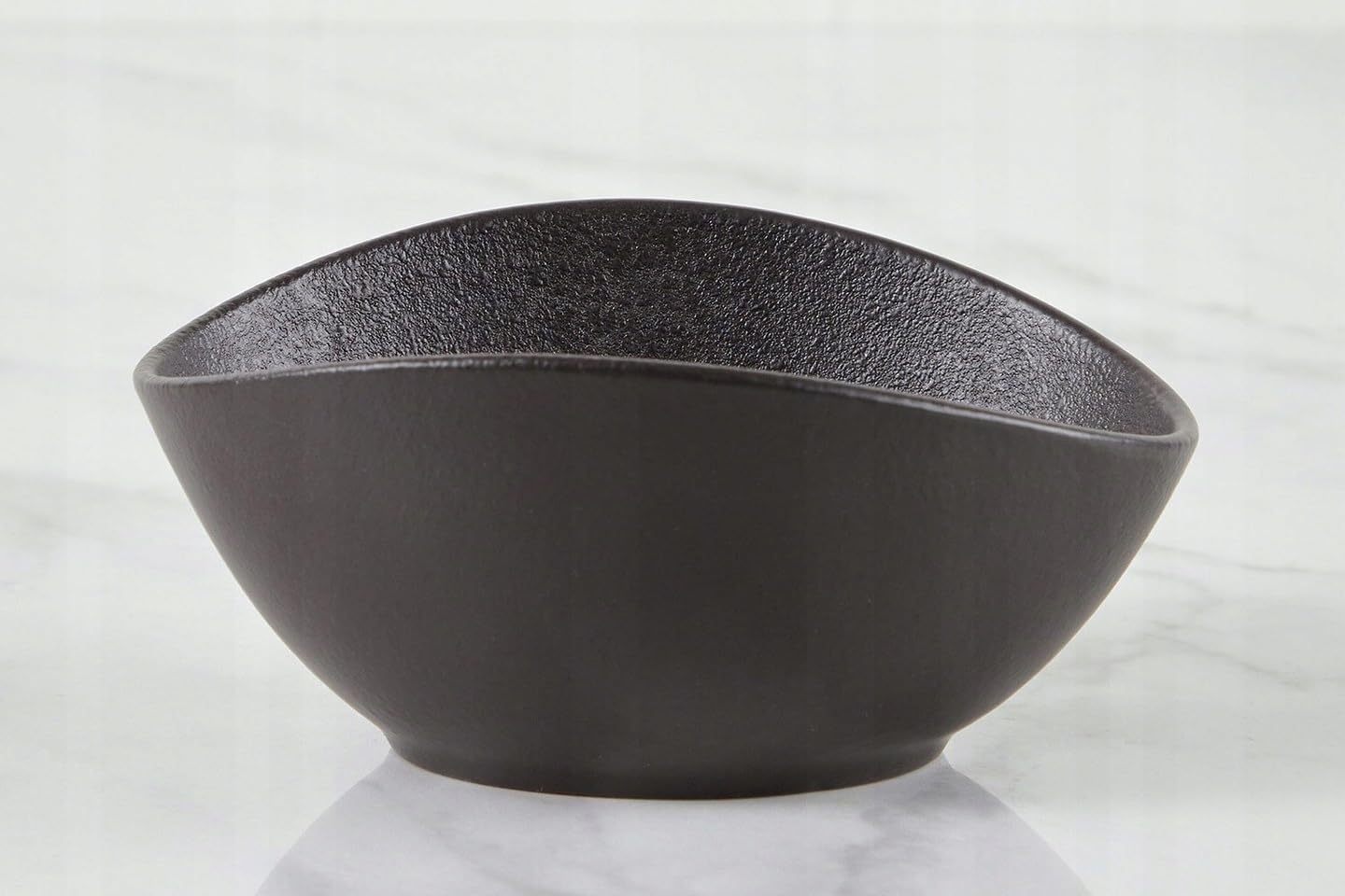 Wilmax Ovale Schale 19 × 15 × 6 cm Schwarz aus Porzellan