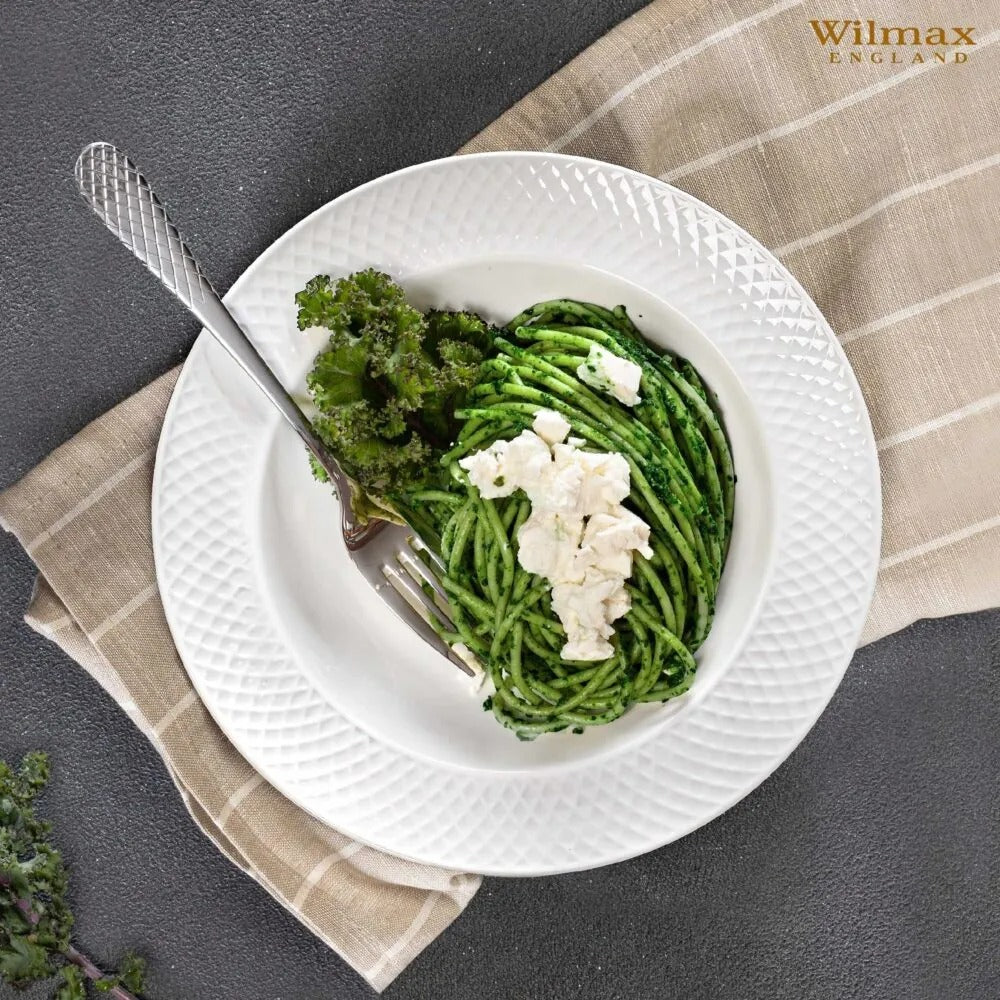 Wilmax Dessertgabel 19 cm 6er-Set Silber aus Edelstahl